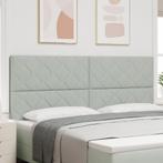 vidaXL Hoofdbord met Diamant Blokken Design - Lichtgrijs -, Verzenden, Nieuw, Stof