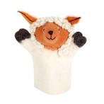Vilten handpop schaap 3D wit - 27 cm NIEUW, Ophalen of Verzenden, Nieuw