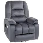 Stoel - massagefunctie - relax &amp; opstaan hulp - grijs, Huis en Inrichting, Fauteuils, Ophalen of Verzenden, Nieuw, Stof, Modern