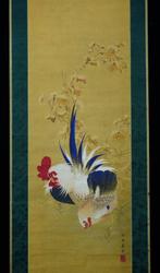 Chickens in snow with Original wooden storage box free