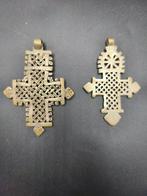 Kruis (2) - Legering - 20e eeuw - Paar Koptische kruisen -