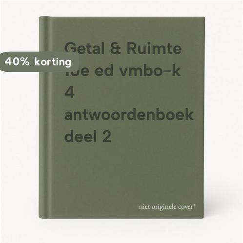 Getal & Ruimte 10e ed vmbo-k 4 antwoordenboek deel 2, Boeken, Schoolboeken, Gelezen, Verzenden