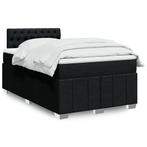 vidaXL Boxspring met matras stof zwart 120x200 cm, Huis en Inrichting, Verzenden, Zwart, Nieuw, Twijfelaar