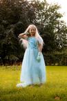 Frozen Elsa Blauwe - Roze Prinsessenjurk-98,104,110,116/152