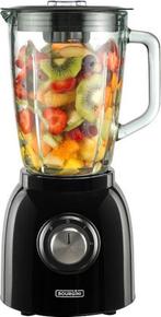 2dekans | Bourgini Nostalgische Blender Zwart 1.5L - Glazen, Ophalen of Verzenden, Zo goed als nieuw