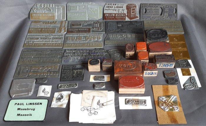 Industriële apparatuur - België - Drukplaten, drukblokken, Antiek en Kunst, Antiek | Wandborden en Tegels