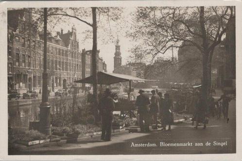 AMSTERDAM - Bloemenmarkt aan de Singel, Verzamelen, Ansichtkaarten | Nederland, Verzenden