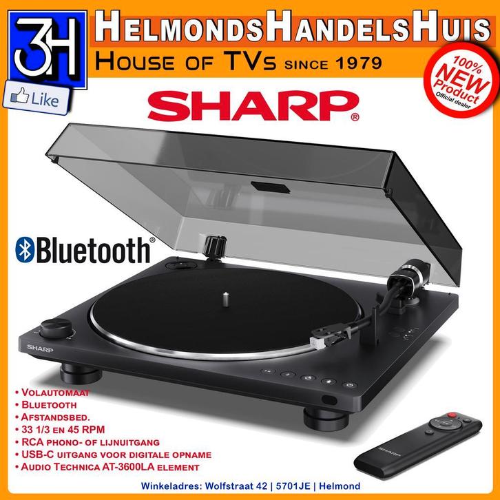 Nieuwe Sharp RP-TT100 platenspeler met bluetooth afstandsbed, Audio, Tv en Foto, Platenspelers, Platenspeler, Nieuw, Overige merken
