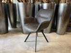 Veiling - Eetkamerstoel Vini (set van 6) microleder - antrac, Huis en Inrichting, Stoelen, Nieuw