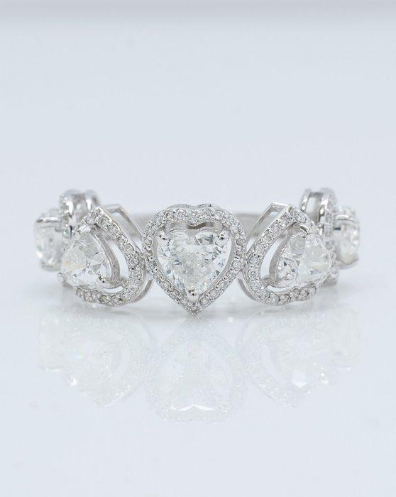 Statement ring - 14 karaat Witgoud - 2.65ct. tw. Diamant, Sieraden, Tassen en Uiterlijk, Antieke sieraden