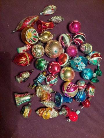 Kerstballen (40) - Ballen en figuren 6-8 cm - Glas beschikbaar voor biedingen