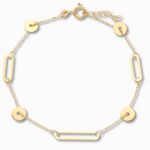 Gouden Luna-Link Armband 14K, Sieraden, Tassen en Uiterlijk, Armbanden, Nieuw