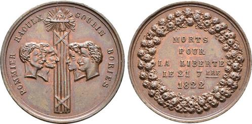 Brons medaille 1822 Frankreich, Postzegels en Munten, Penningen en Medailles, Verzenden