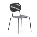 *WOONWINKEL* Kave Home Brai Stapelbare Tuinstoel Van Donkerg, Tuin en Terras, Verzenden, Nieuw