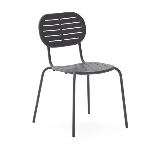 *WOONWINKEL* Kave Home Brai Stapelbare Tuinstoel Van Donkerg, Tuin en Terras, Tuinsets en Loungesets, Nieuw, Verzenden