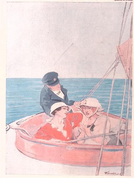 Feest op de boot (lijst optie, lithos), Antiek en Kunst, Kunst | Litho's en Zeefdrukken, Verzenden