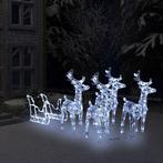 vidaXL Kerstdecoratie rendieren en slee 280x28x55 cm acryl, Diversen, Verzenden, Nieuw