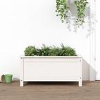 vidaXL Plantenbak 82,5x40x39 cm massief grenenhout wit, Tuin en Terras, Bloembakken en Plantenbakken, Verzenden, Nieuw, Hout, 30 tot 60 cm