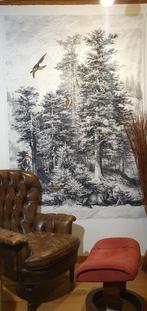 Exclusief paneel 200x140cm - Cervo nel bosco - Textiel -