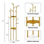 Metalen Kapstok met Marmeren Voet – 3 Planken en 9 Haken, Huis en Inrichting, Woonaccessoires | Kapstokken, Verzenden, Nieuw