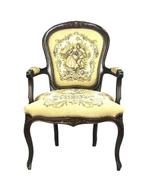 Fauteuil (2) - Hout, stof - Set fauteuils, Antiek en Kunst