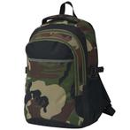 vidaXL Rugzak voor school 40 L zwart en camouflage, Sieraden, Tassen en Uiterlijk, Tassen | Rugtassen, Verzenden, Nieuw