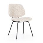 *WOONWINKEL* Eleonora Jon Beige Eetkamerstoel Modern, Huis en Inrichting, Stoelen, Verzenden, Nieuw, Wit, Stof