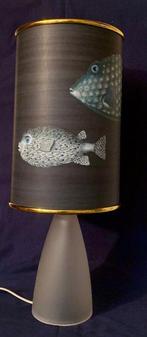 Tafellamp - Fornasetti parasol behang, gouden afwerking -