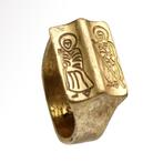 Byzantijns Goud Ring, Heilig Boek met Heiligen