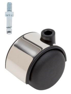 Meubelwiel Chroom Hard 50 mm Stift M10, Doe-het-zelf en Verbouw, Zwenkwielen, Nieuw, Ophalen of Verzenden