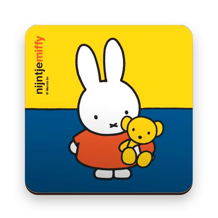 Onderzetter - Nijntje met Beer - Geel/Blauw/Wit/Oranje - Mif, Huis en Inrichting, Woonaccessoires | Onderzetters, Nieuw, Ophalen of Verzenden