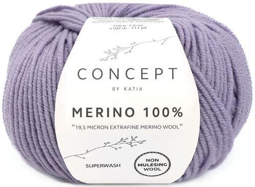 Katia Concept Merino 100% - 100 lavendel - Wol Garen, Hobby en Vrije tijd, Breien en Haken, Ophalen of Verzenden