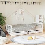 vidaXL Kinderbedframe met lades 90x190 cm massief grenenhout, Kinderen en Baby's, Verzenden, Nieuw