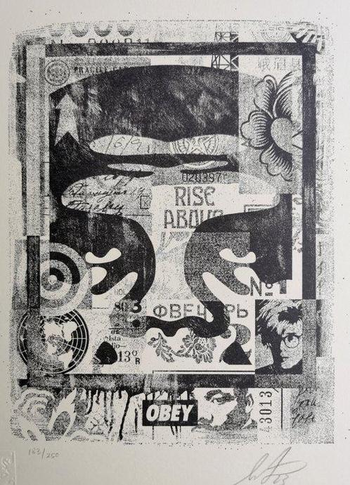 Shepard Fairey (OBEY) (1970) - Icon Collage Letterpress, Antiek en Kunst, Kunst | Schilderijen | Modern