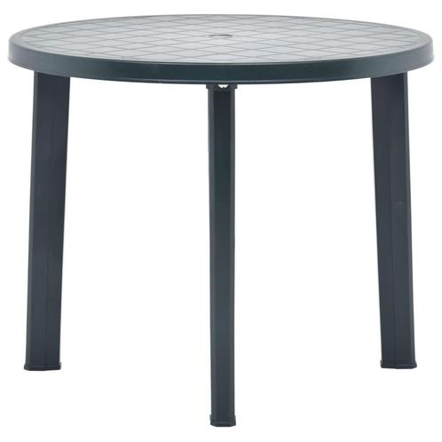 vidaXL Tuintafel 89 cm kunststof groen, Tuin en Terras, Tuintafels, Nieuw, Kunststof, Verzenden