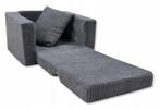 Kinderfauteuil - slaapbankje - 51x40x41cm - ribstof - grijs, Ophalen of Verzenden, Nieuw
