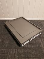 Kunststof bak 800x600x120mm, grijs, met oplegdeksel,, Doe-het-zelf en Verbouw, Kratten en Dozen, Gebruikt, 60 cm of meer, Minder dan 35 cm