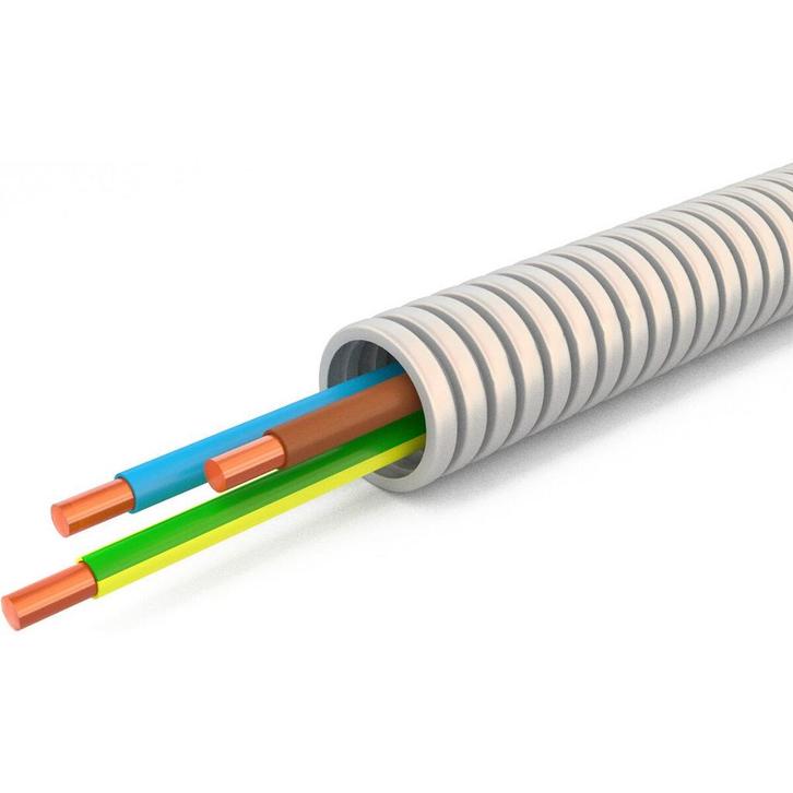 100 Meter Flexibele Buis 3x2.5mm met VD Draad - Voorbedrade, Doe-het-zelf en Verbouw, Elektra en Kabels, Nieuw, Ophalen of Verzenden