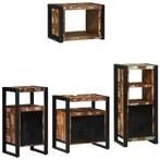 vidaXL Badkamermeubelset 4 pcs Multikleur Massief gerecycled, Huis en Inrichting, Badkamer | Badkamermeubels, Verzenden, Nieuw