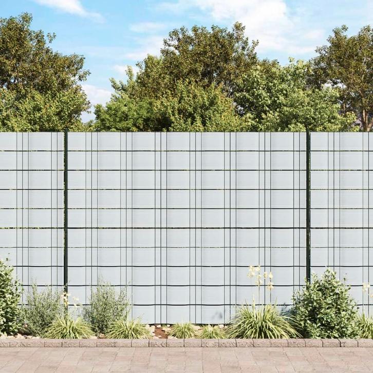 vidaXL Tuinschermen 10 st 252,5x19 m PVC lichtgrijs, Tuin en Terras, Schuttingen, Nieuw, Kunststof, Minder dan 1 meter, Verzenden