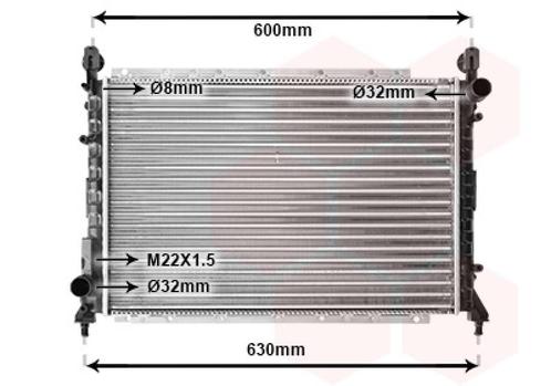 RADIATOR VOOR ALFA ROMEO 145/146 930 1994-2001 60586994, Auto-onderdelen, Airco en Verwarming, Nieuw, Ophalen of Verzenden