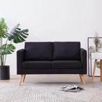 vidaXL Tweezitsbank stof zwart, Verzenden, Minder dan 150 cm, Stof, Nieuw