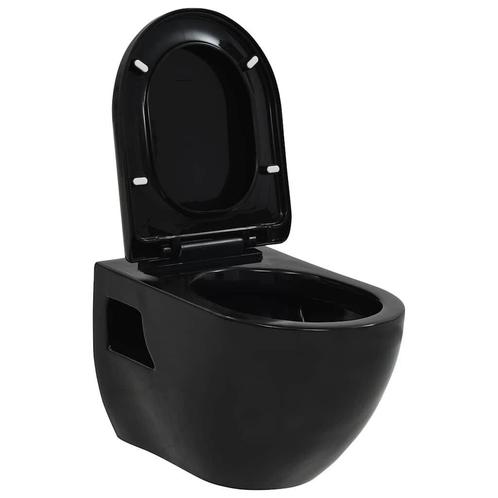 Zwart Toilet voor Badkamer - Retourdeal - Softclose!, Doe-het-zelf en Verbouw, Sanitair, Nieuw, Steen, Toilet, Ophalen of Verzenden