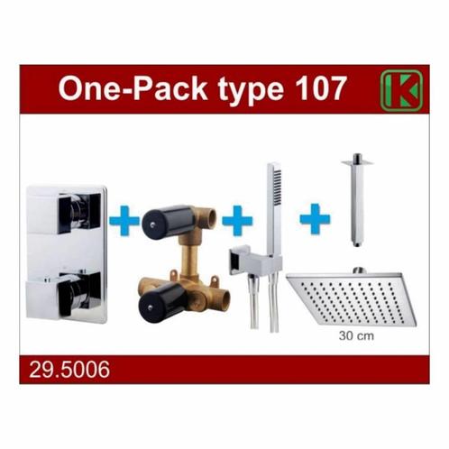 Wiesbaden one-pack inbouwthermostaatset vierk.type 107, Doe-het-zelf en Verbouw, Sanitair, Ophalen of Verzenden