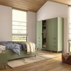 Kledingkast Skagen - Groen - 4-Deurs met Lades, Huis en Inrichting, Kasten | Kledingkasten, Verzenden, Nieuw, Met lade(s)