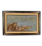 Italiaanse school (XX) - Personaggi su marina, Antiek en Kunst, Kunst | Schilderijen | Klassiek