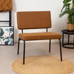 40% Korting: Industriële fauteuil Espen cognac eco-leer, Huis en Inrichting, Fauteuils, Ophalen, Zo goed als nieuw, Leer, Industrieel