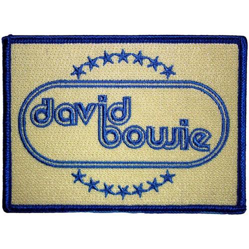 David Bowie - Oval and Stars - Patch officiële merchandise, Verzamelen, Muziek, Artiesten en Beroemdheden, Kleding, Nieuw, Ophalen of Verzenden
