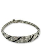 Armband - 18 karaat Geel goud, 18K gouden Art Deco diamanten, Sieraden, Tassen en Uiterlijk, Armbanden, Nieuw