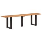 Bankje Acaciahout & Staal 160cm | Retourdeal | 40% Korting, IndustriÃ«le stijl, Minder dan 75 cm, 150 tot 200 cm, Ophalen of Verzenden